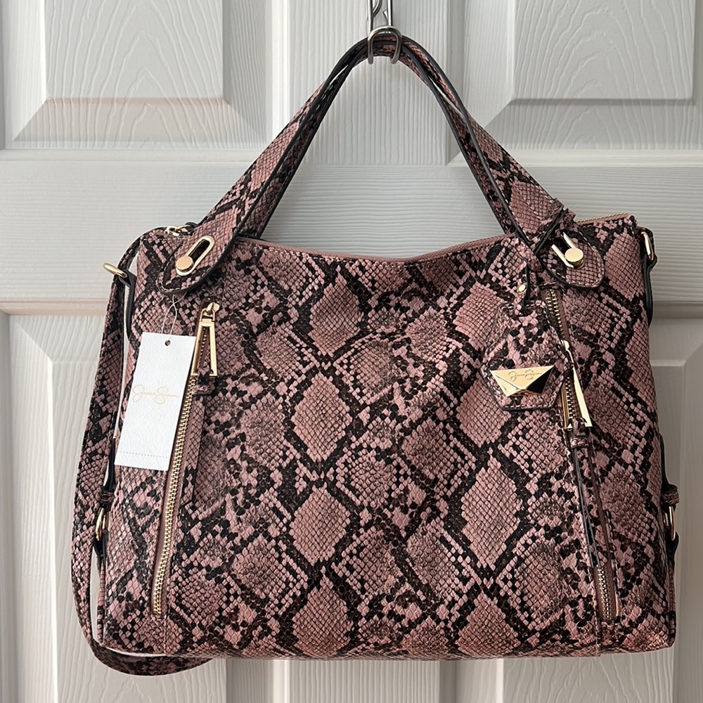 Jessica Simpson Roxanne Python Satchel - Picture 3 of 16